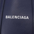 BALENCIAGA Everyday XXS Hand Bag Leather 2way Navy Silver 551815 Auth 197884V-19