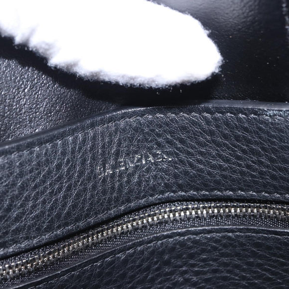 BALENCIAGA Everyday XXS Hand Bag Leather 2way Navy Silver 551815 Auth 197884V