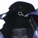 BALENCIAGA Everyday XXS Hand Bag Leather 2way Navy Silver 551815 Auth 197884V-22