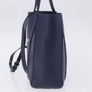 BALENCIAGA Everyday XXS Hand Bag Leather 2way Navy Silver 551815 Auth 197884V-3