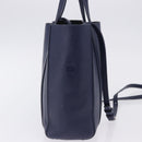BALENCIAGA Everyday XXS Hand Bag Leather 2way Navy Silver 551815 Auth 197884V-4