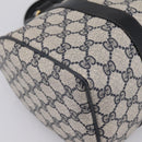 GUCCI GG Supreme Sherry Line Clutch Bag PVC Navy Gold 010 378 Auth 197885-11