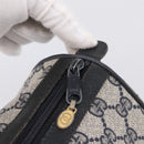 GUCCI GG Supreme Sherry Line Clutch Bag PVC Navy Gold 010 378 Auth 197885-14