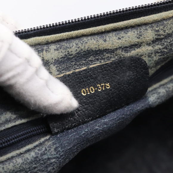 GUCCI GG Supreme Sherry Line Clutch Bag PVC Navy Gold 010 378 Auth 197885