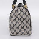 GUCCI GG Supreme Sherry Line Clutch Bag PVC Navy Gold 010 378 Auth 197885-4