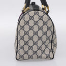 GUCCI GG Supreme Sherry Line Clutch Bag PVC Navy Gold 010 378 Auth 197885-5