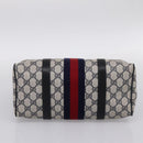 GUCCI GG Supreme Sherry Line Clutch Bag PVC Navy Gold 010 378 Auth 197885-9