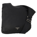 PRADA Shoulder Bag Nylon Black Silver Auth 197886-1
