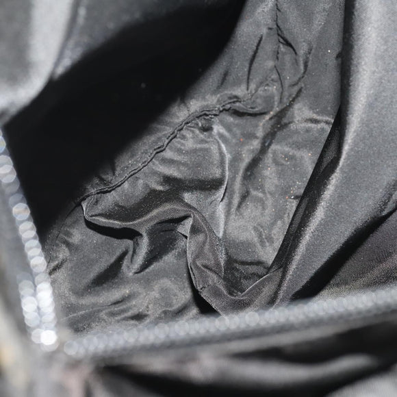 PRADA Shoulder Bag Nylon Black Silver Auth 197886