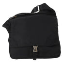 PRADA Shoulder Bag Nylon Black Silver Auth 197886-2