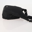 PRADA Shoulder Bag Nylon Black Silver Auth 197886-3