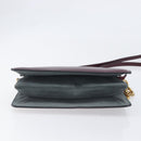 GIVENCHY Chain Shoulder Bag Leather 2way Wine Red Gold Auth 197889A-5