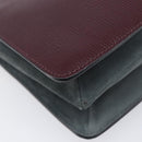 GIVENCHY Chain Shoulder Bag Leather 2way Wine Red Gold Auth 197889A-16