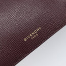GIVENCHY Chain Shoulder Bag Leather 2way Wine Red Gold Auth 197889A-19