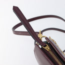 GIVENCHY Chain Shoulder Bag Leather 2way Wine Red Gold Auth 197889A-10