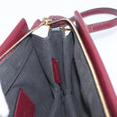GIVENCHY Chain Shoulder Bag Leather 2way Wine Red Gold Auth 197889A-22