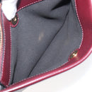 GIVENCHY Chain Shoulder Bag Leather 2way Wine Red Gold Auth 197889A-24