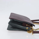 GIVENCHY Chain Shoulder Bag Leather 2way Wine Red Gold Auth 197889A-3