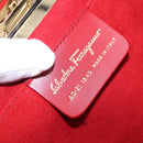 Salvatore Ferragamo Hand Bag Suede Black Gold Auth 197890V-15