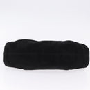 Salvatore Ferragamo Hand Bag Suede Black Gold Auth 197890V-9
