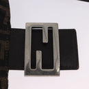 FENDI Zucca Canvas Mamma Baguette Shoulder Bag Black Brown Auth 197893A-19