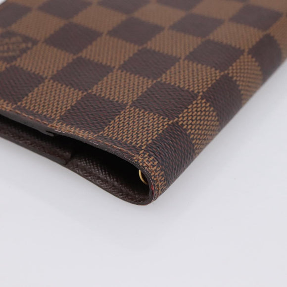 LOUIS VUITTON Damier Ebene Agenda PM Day Planner Cover R20029 LV Auth 197894V