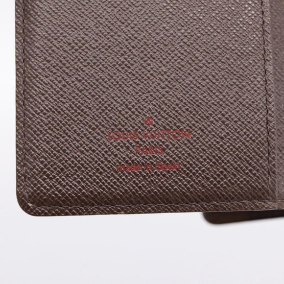 LOUIS VUITTON Damier Ebene Agenda PM Day Planner Cover R20029 LV Auth 197894V