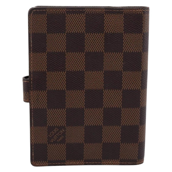 LOUIS VUITTON Damier Ebene Agenda PM Day Planner Cover R20029 LV Auth 197894V