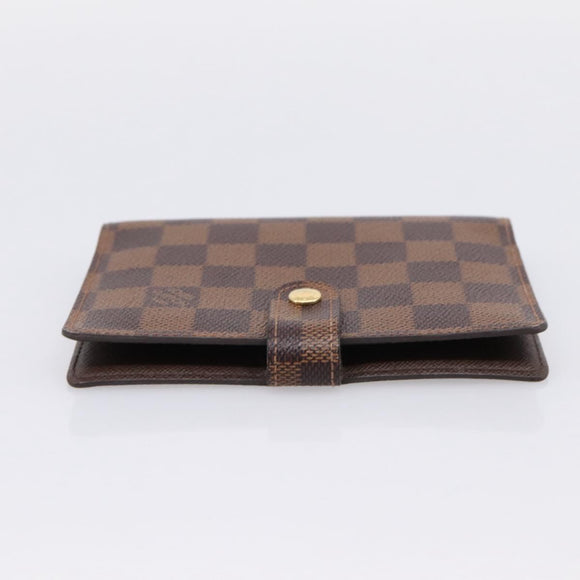 LOUIS VUITTON Damier Ebene Agenda PM Day Planner Cover R20029 LV Auth 197894V
