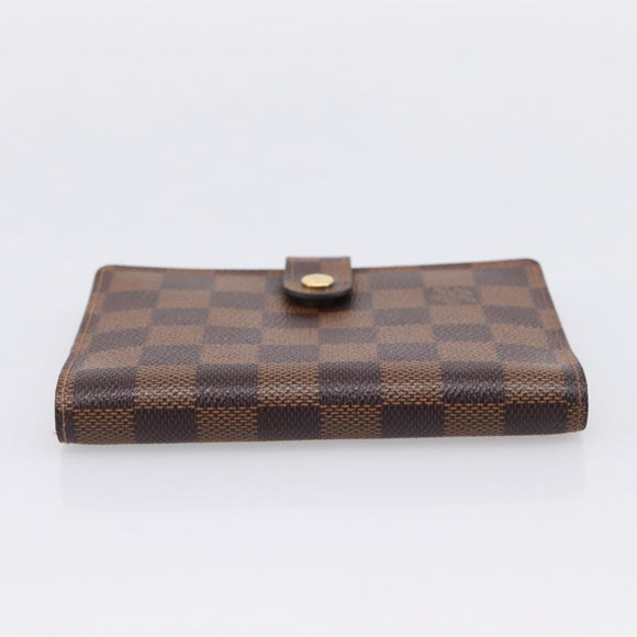 LOUIS VUITTON Damier Ebene Agenda PM Day Planner Cover R20029 LV Auth 197894V