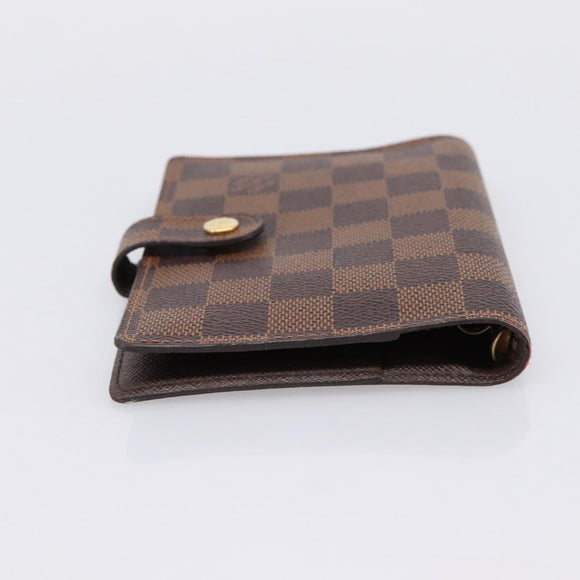 LOUIS VUITTON Damier Ebene Agenda PM Day Planner Cover R20029 LV Auth 197894V