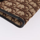Christian Dior Trotter Canvas Chain Shoulder Bag Beige Gold Auth 197895A-9