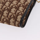 Christian Dior Trotter Canvas Chain Shoulder Bag Beige Gold Auth 197895A-16