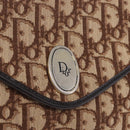 Christian Dior Trotter Canvas Chain Shoulder Bag Beige Gold Auth 197895A-17