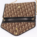 Christian Dior Trotter Canvas Chain Shoulder Bag Beige Gold Auth 197895A-10