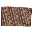 Christian Dior Trotter Canvas Chain Shoulder Bag Beige Gold Auth 197895A-2