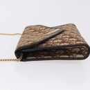Christian Dior Trotter Canvas Chain Shoulder Bag Beige Gold Auth 197895A-4