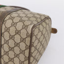 GUCCI GG Supreme Web Sherry Line Hand Bag PVC Beige Gold 40 02 007 Auth 197903-9