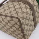 GUCCI GG Supreme Web Sherry Line Hand Bag PVC Beige Gold 40 02 007 Auth 197903-16