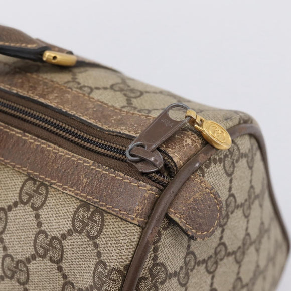 GUCCI GG Supreme Web Sherry Line Hand Bag PVC Beige Gold 40 02 007 Auth 197903