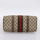 GUCCI GG Supreme Web Sherry Line Hand Bag PVC Beige Gold 40 02 007 Auth 197903-5
