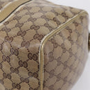 GUCCI GG Crystal Boston Bag Coated Canvas Gold 193603 Auth 197908-12