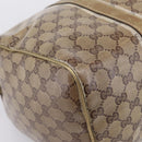 GUCCI GG Crystal Boston Bag Coated Canvas Gold 193603 Auth 197908-13