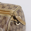 GUCCI GG Crystal Boston Bag Coated Canvas Gold 193603 Auth 197908-14