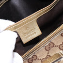 GUCCI GG Crystal Boston Bag Coated Canvas Gold 193603 Auth 197908-19