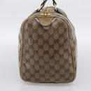 GUCCI GG Crystal Boston Bag Coated Canvas Gold 193603 Auth 197908-5