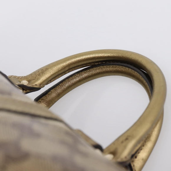 GUCCI GG Crystal Boston Bag Coated Canvas Gold 193603 Auth 197908