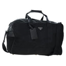 PRADA Boston Bag Nylon 2way Black Silver Auth 197909V-1