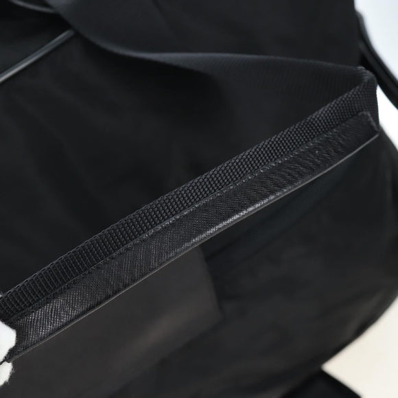 PRADA Boston Bag Nylon 2way Black Silver Auth 197909V