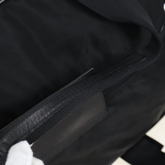 PRADA Boston Bag Nylon 2way Black Silver Auth 197909V
